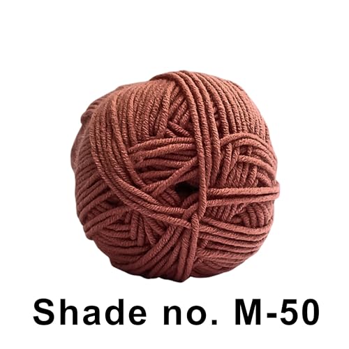 VCR 4ply Goosey Copper Yarn, 100 Grams Hank, 190 Meters Length, Acrylic Ball for Crochet and Knitting, Soft Crosia Threads, Pack of 1 Yarn, Suitable for DIY Crafts - Image 2