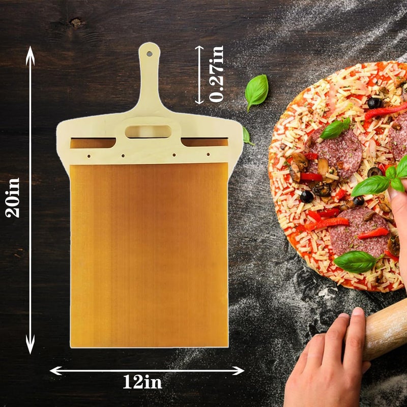 HEVIR Sliding Pizza Peel with Handle Pizza Slider Dishwasher Safe Pizza Shovel for Perfect Transfers Pizza Scorrevole Magic Pizza Boards Slide Tools Pizza Paddle for Indoor Outdoor Ovens - Image 2