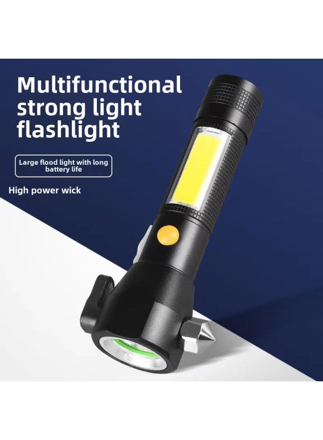 Safety Hammer Ten In One Multi-function Flashlight Car Self-rescue Broken Window Hammer Fire Emergency Outdoor Strong Flashlight-Color:Safety Hammer Aluminum Alloy (red)  - Image 2