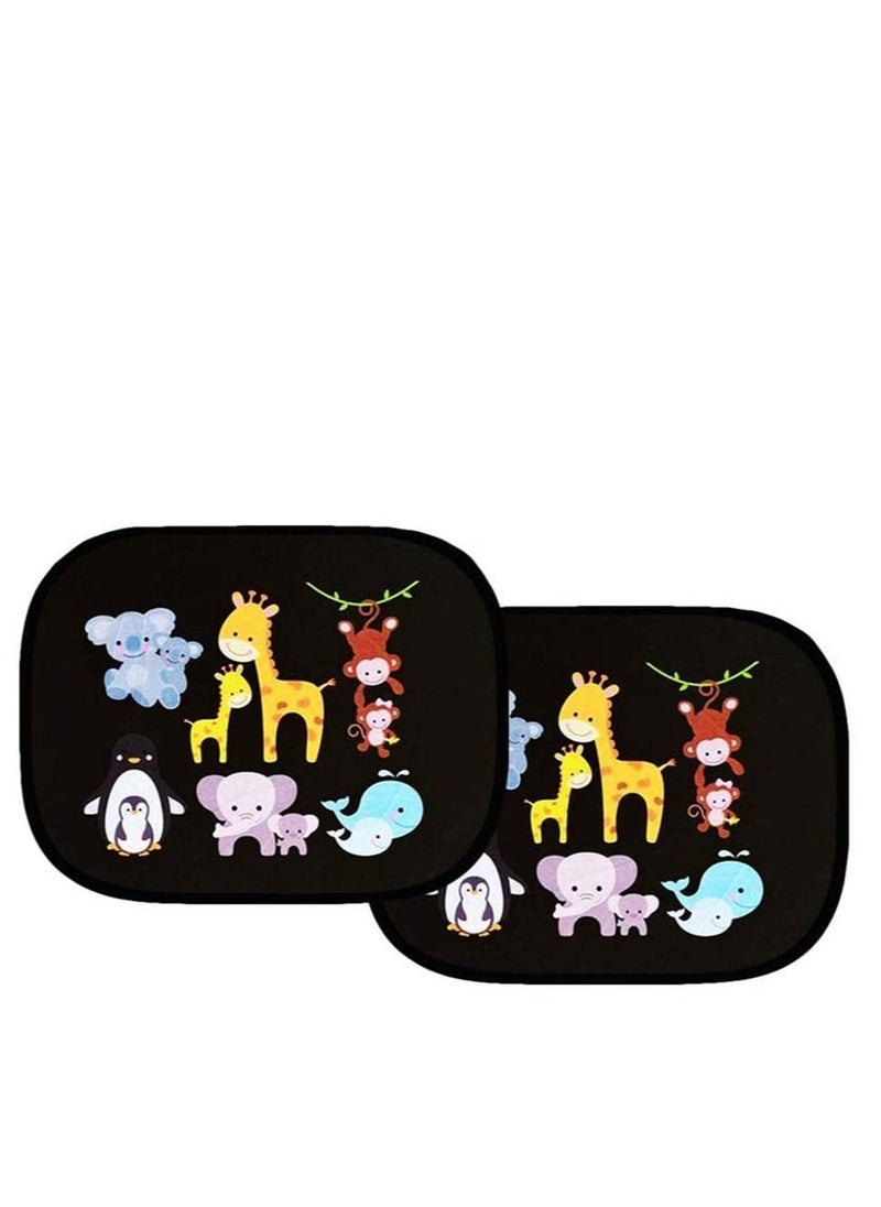 KASTWAVE Car Sun Shade 2 Pack Window Shades for Kids Baby Pet UV Rays/Sunlight Protection Sunshades Shield Visor Children with PVC Adsorption Electrostatic Side Windscreen  - Image 1