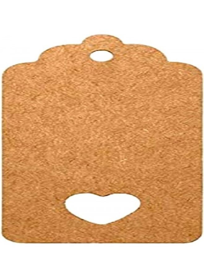 200-Piece Craft Paper Gift Tags With Natural Jute Twine Brown - Image 3