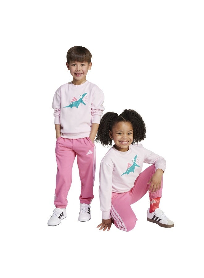 Adidas Lk Adrpt Set Pink Training Suits For Kids 3-4Y - Image 4