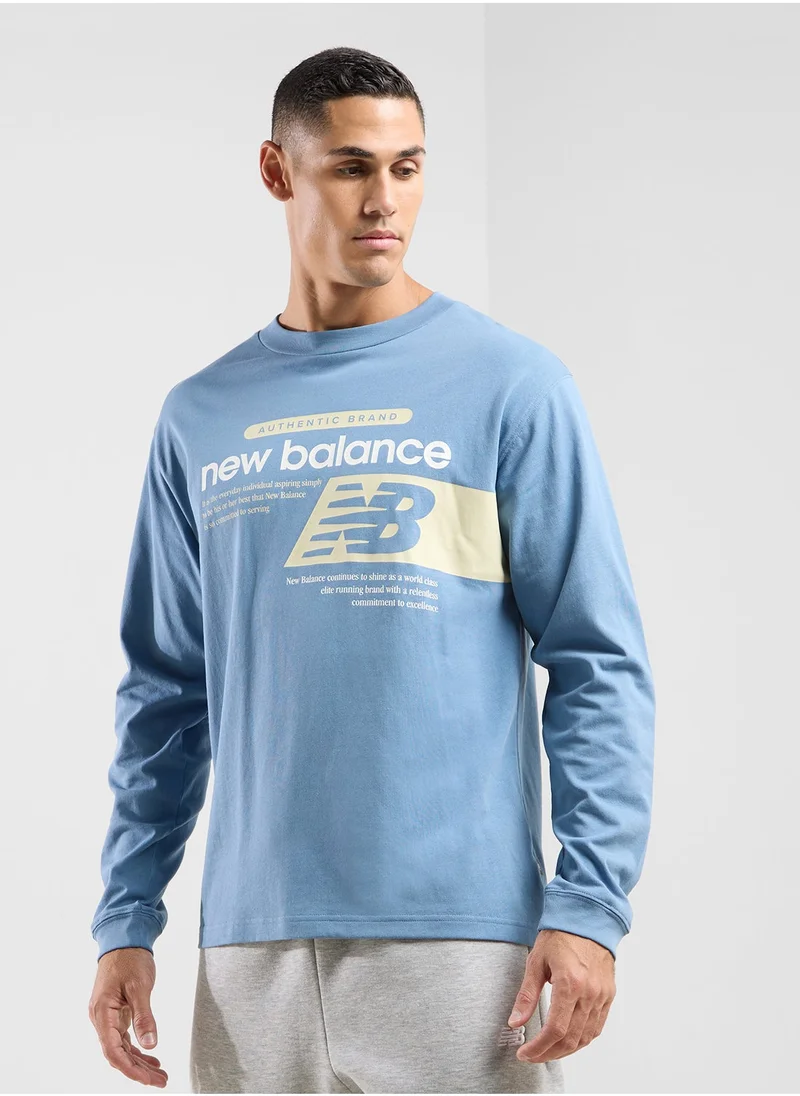 نيو بالانس Athletics Relaxed Player Long Sleeve