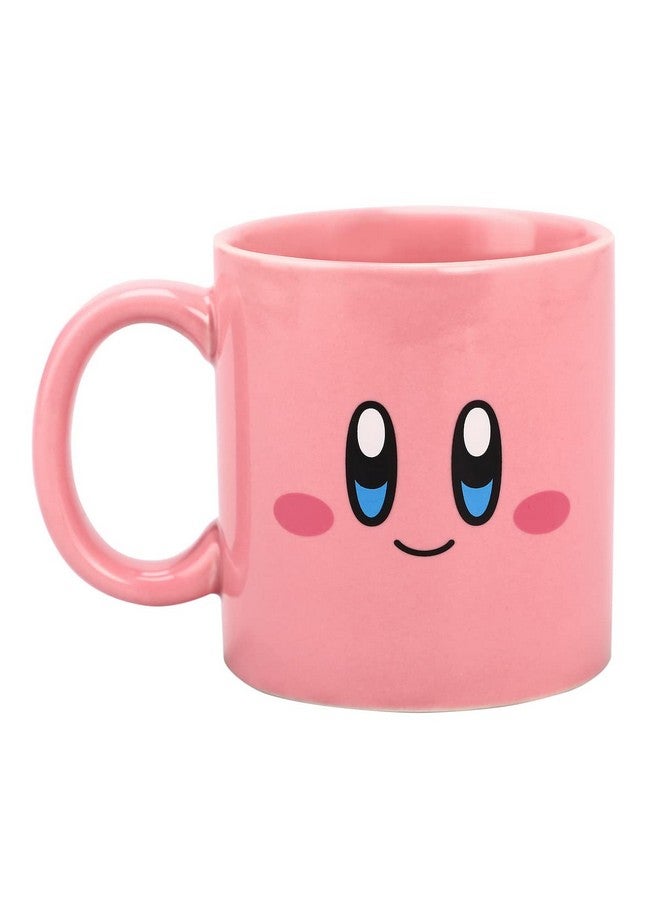 بايو وورلد كوب سيراميك وردي من كيربي بيج فيس، سعة 16 أونصة - Image 1