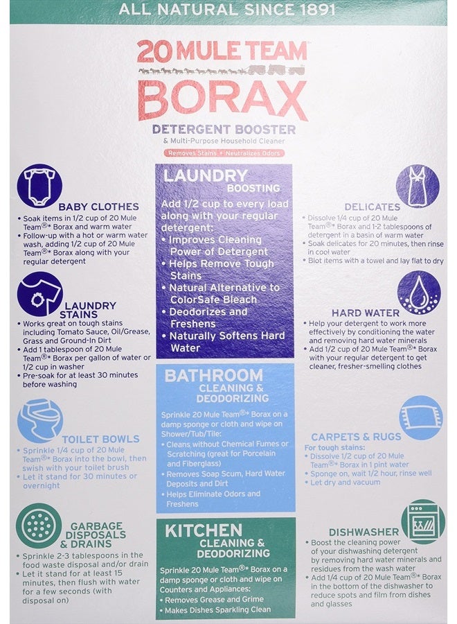 BORAX بورق 20 فريق البغال معزز المنظفات، 65 أونصة - Image 3