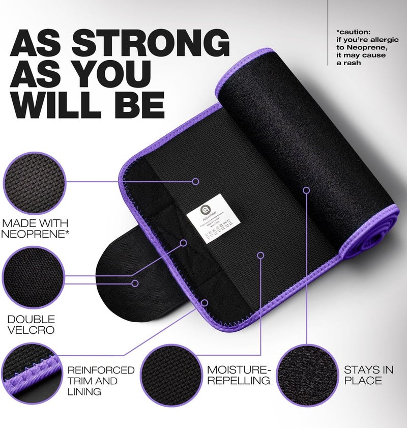 أكتيف غير حزام تقليم الخصر والتدريب الفاخر من ActiveGear للرجال والنساء - غلاف تنحيف معزز للتعرق للبطن، مقاس قابل للتعديل - Image 2