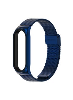 Universal Metal Strap For XiaomiBand 8 7 6 5 4 3 Cs Stainless Steel Milanese Buckle Fitness Tracker Replacement Band-Color:Blue CS Buckle-Specifications:04 Line Meters 8/9