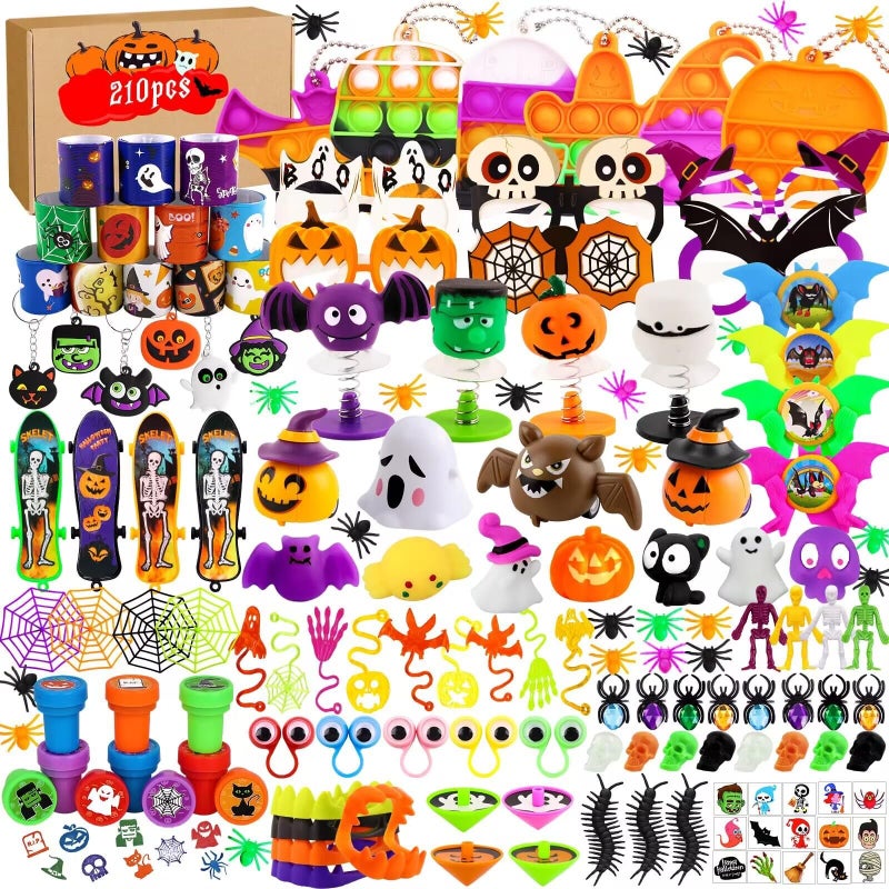 XIMISHOP 210PCS Halloween Party Favors Assortment Bulk Halloween Toys for Kid Girls Boys Halloween Goodies Party Bags fillers Prizes for Trick or Treat Classroom Rewards Halloween Party Games Toys - Image 3