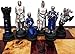 HPL Medieval Times Crusades Set of Chess Men Pieces NO Board Blue and White Maltese - Image 2