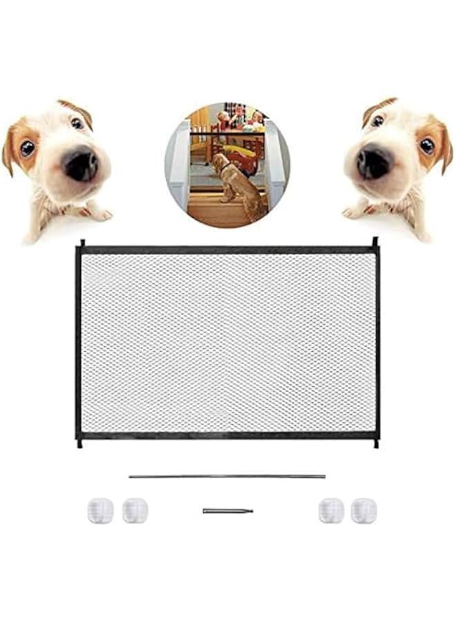 Retractable Baby Gates for Stairs, Extends up to 43.37 (110cm) Wide Fabric Dog Gate for The House, 28.34 Tall Safety Child Gates for Doorways,Pet Door Indoor  Outdoor,Black - Image 5