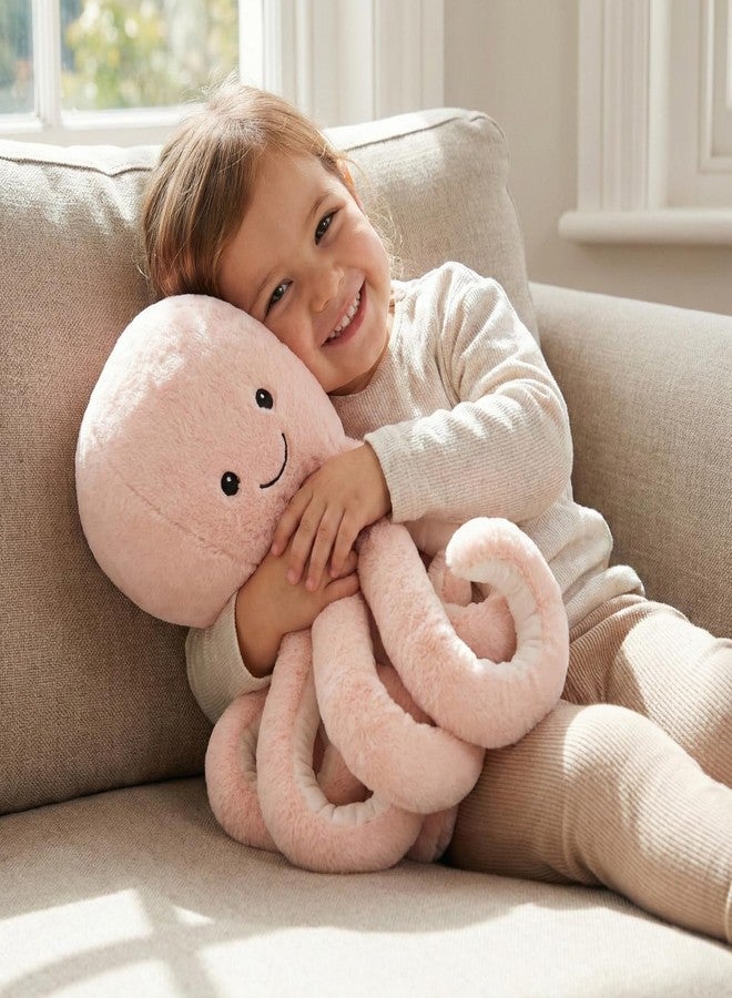 WEIGEDU Octopus Stuffed Animal Plush Toy Cute Pink Ocean Pillow with Curly Tentacles Soft Marine Life Gift for Kids Baby Nursery Decor - Image 5