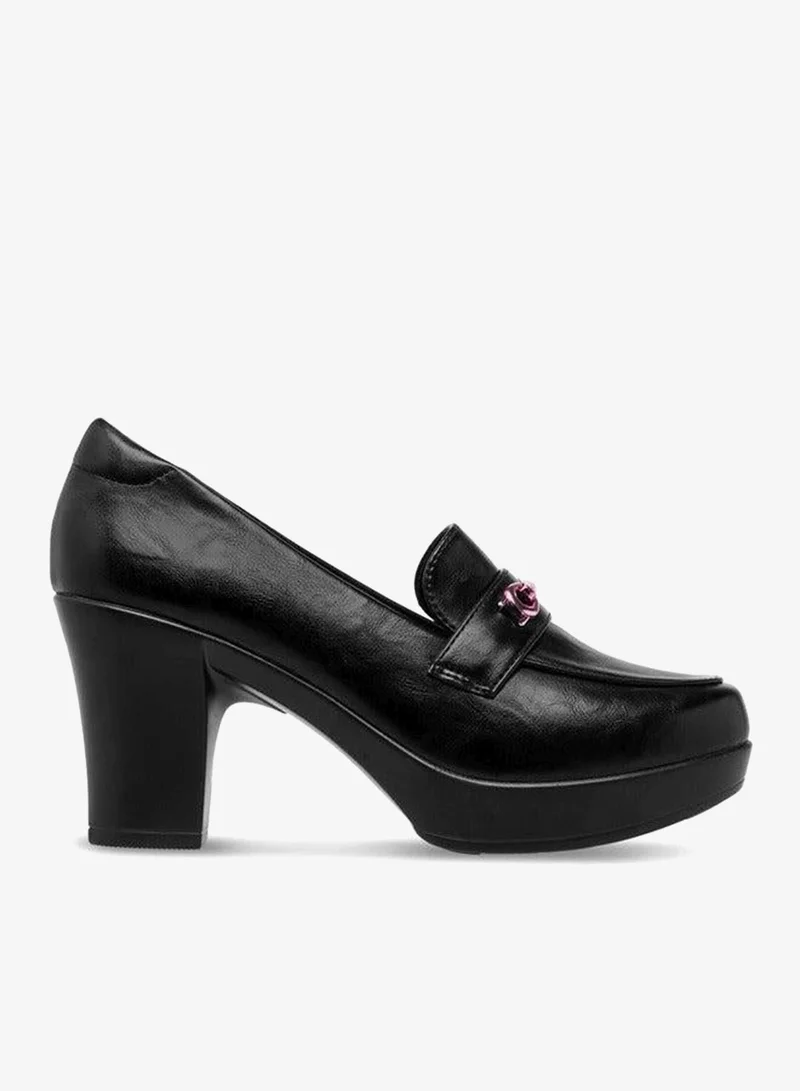 Flora Bella By Shoexpress Flora Bella Horsebit Accent Shoes With Block Heels