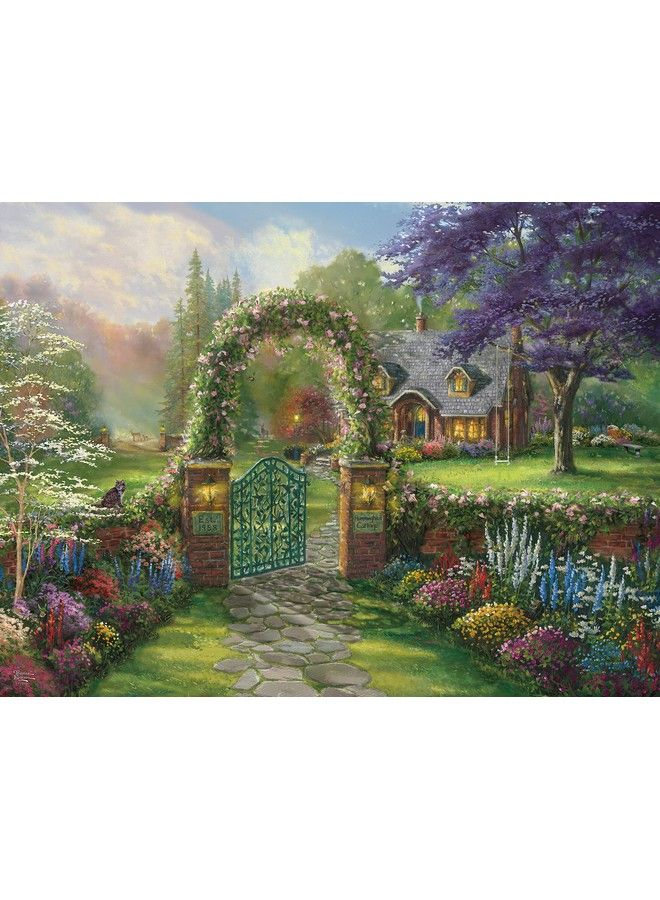 Ceaco Thomas Kinkade Inspirations Hummingbird Cottage 300 Piece Jigsaw Puzzle - Image 1