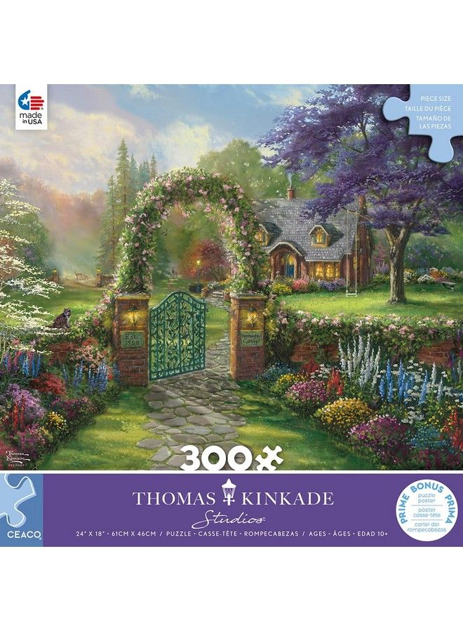 Ceaco Thomas Kinkade Inspirations Hummingbird Cottage 300 Piece Jigsaw Puzzle - Image 3