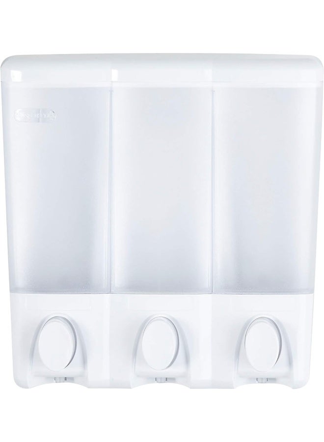 Better Living Better Living Products 72350 Clear Choice 3-Chamber Shower Dispenser, White  - Image 3
