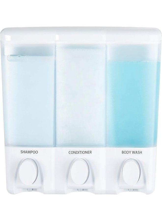 Better Living Better Living Products 72350 Clear Choice 3-Chamber Shower Dispenser, White  - Image 2