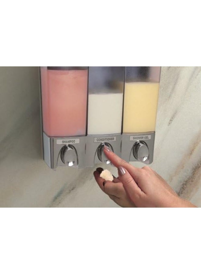 Better Living Better Living Products 72350 Clear Choice 3-Chamber Shower Dispenser, White  - Image 1