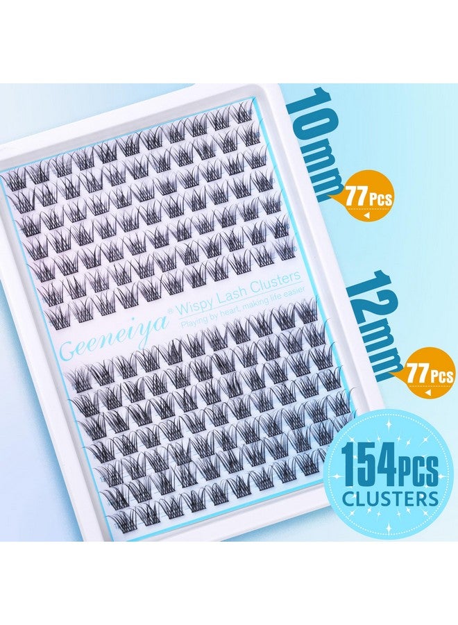 Geeneiya Short Lash Clusters Wispy C Curl Eyelash Clusters 10-12MM Individual Eyelashes Natural Cluster Eyelash Extensions Natural Looking Cluster Lashes by Geeneiya（154PCS, C Curl, 10-12mm) - Image 5