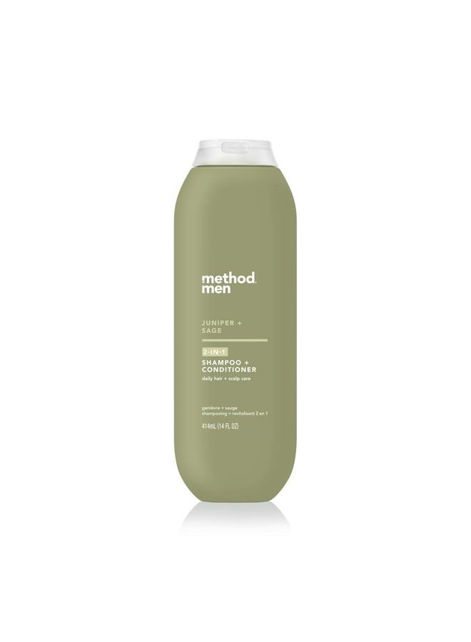 Method Men 2-in-1 Shampoo + Condtioner, Juniper + Sage, 14 Ounces - Image 1