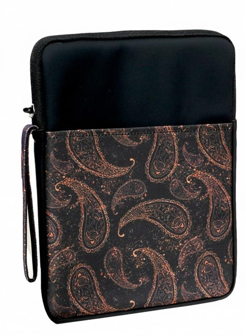 ProElite Tablet Sleeve Case Cover for Upto 11.5" for iPad 10.2/Air 10.9/Pro 11/ Samsung/Lenovo/Galaxy Tab A9 Plus/S8/S9/Realme Pad/Honor Pad X9/Xiaomi Mi pad 7/Redmi Pad/Oneplus Pad, Black Multileaf - Image 1