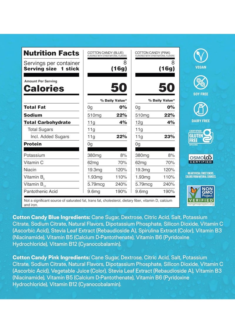 ليكويد آي.في. مزيج مشروب مسحوق الإلكتروليت المضاعف للترطيب بنكهة حلوى القطن 9.03 أونصة (16 حصة) - Image 2