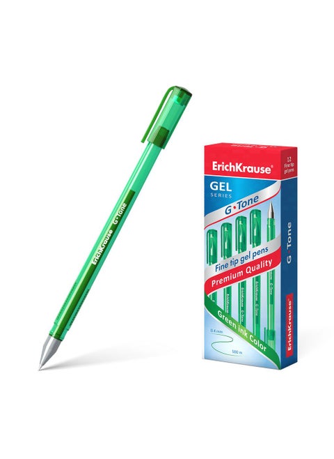 Gel ink pen G-Tone Stick Original 0.5, ink color: green (box 12 pcs.)