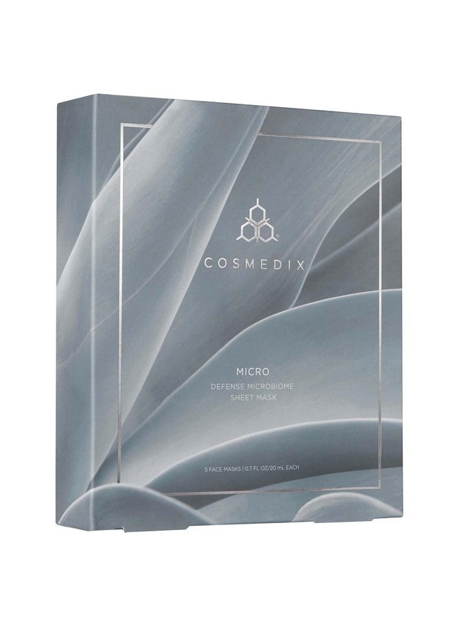 كوزميديكس قناع ورقي ميكرو ديفينس ميكروبيوم بيلوف يرطب ويروي البشرة الجافة ويهدئ ويحمر ويقلل من القسوة وخالي من الغلوتين، مجموعة مكونة من 5 قطع - Image 1