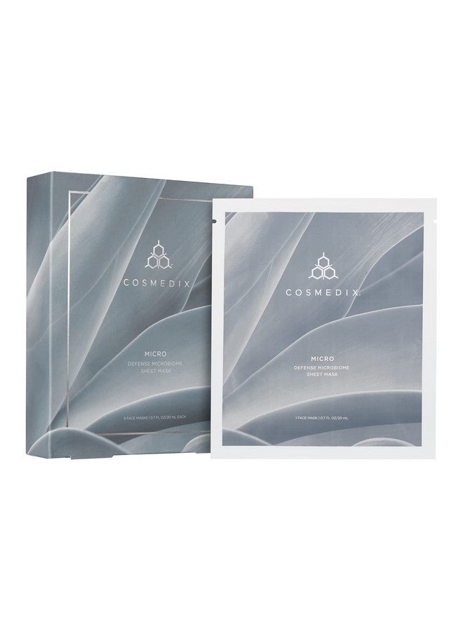 كوزميديكس قناع ورقي ميكرو ديفينس ميكروبيوم بيلوف يرطب ويروي البشرة الجافة ويهدئ ويحمر ويقلل من القسوة وخالي من الغلوتين، مجموعة مكونة من 5 قطع - Image 4