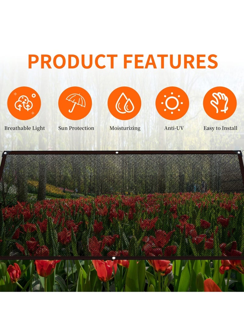 بيوينتي 90% UV-Blocking Shade Cloth 3x4m for Greenhouse, Patio, and Outdoor Plants, Durable Sun Shade Net with Grommets  - Image 5