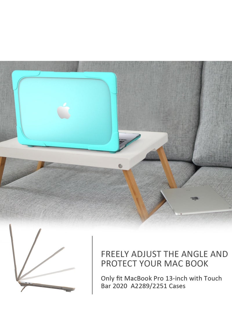 Hard Shell Case Cover with Kickstand Shockproof Function for MacBook Pro(A2251/A2289/A2338) 13 inch