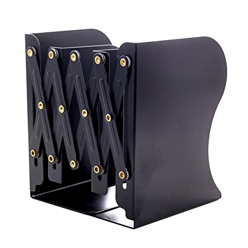 Gardesk Adjustable Bookends Metal Book Ends for Heavy Book Holder Heavy Duty Bookends Nonskid Bookcase Desktop Book Organizer Binder Holder - Image 1