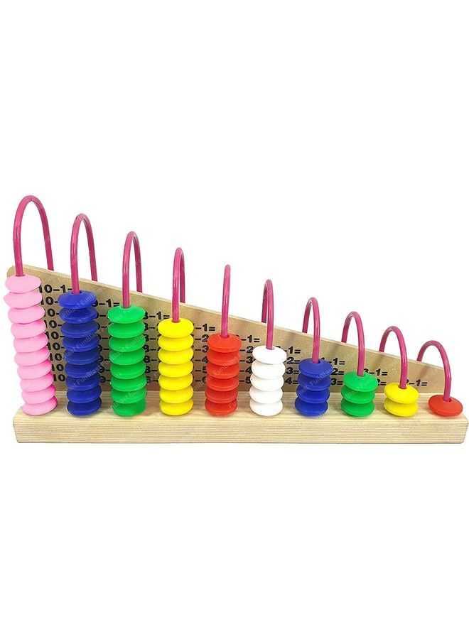FunBlast Wooden Double Sided Calculation Shelf Abacus With Counting Addition Subtraction Maths Toy Early Educational Learning Toy Multicolor - Image 1