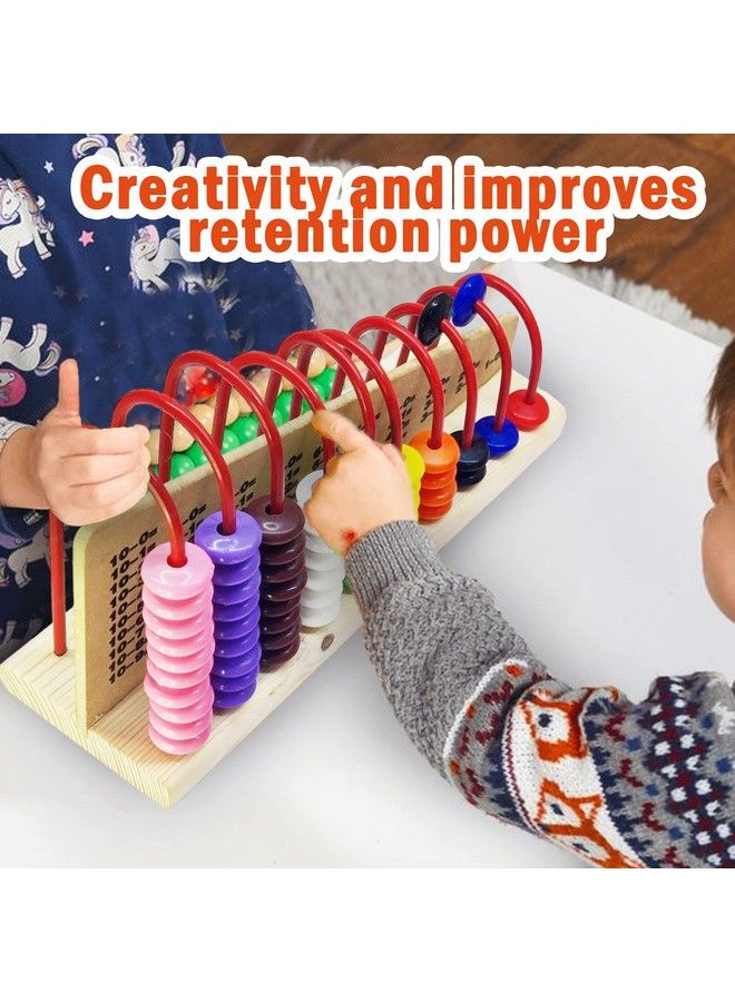 FunBlast Wooden Double Sided Calculation Shelf Abacus With Counting Addition Subtraction Maths Toy Early Educational Learning Toy Multicolor - Image 5