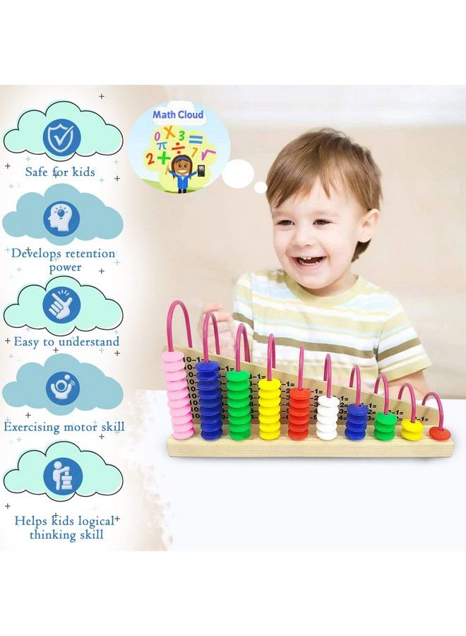 FunBlast Wooden Double Sided Calculation Shelf Abacus With Counting Addition Subtraction Maths Toy Early Educational Learning Toy Multicolor - Image 3