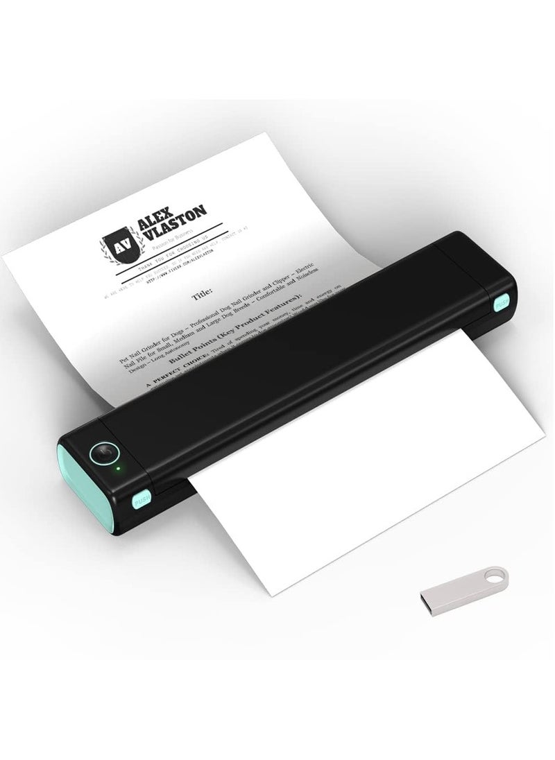 MOXOM M08F A4 Portable Thermal Printer, Supports 8.26"x11.69" A4 Thermal Paper, Wireless Mobile Travel Printers for Car & Office, Bluetooth Printer Compatible with Phone & Laptop  - Image 1