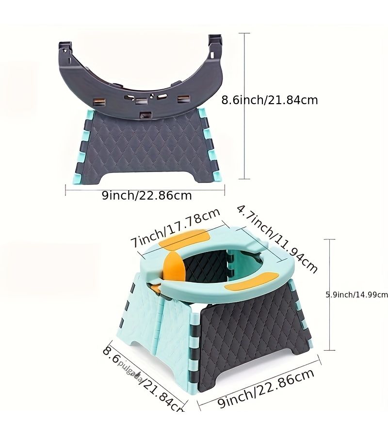 Foldable Blue Potty for Infants And Toddlers Easy to Store While Traveling - Image 3