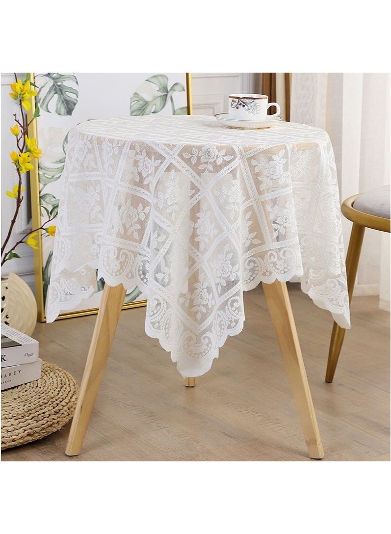 Lace Tablecloth,Tablecloth, Beige (90 x 90 cm)  - Image 1