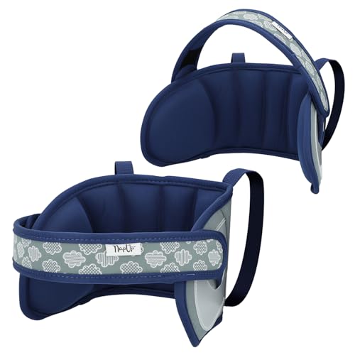 NapUp دعم رأس مقعد السيارة القابل للتعديل من ناب أب للأطفال والرضع للنوم - آمن ومريح وقابل للتنفس (أزرق داكن) - Image 2