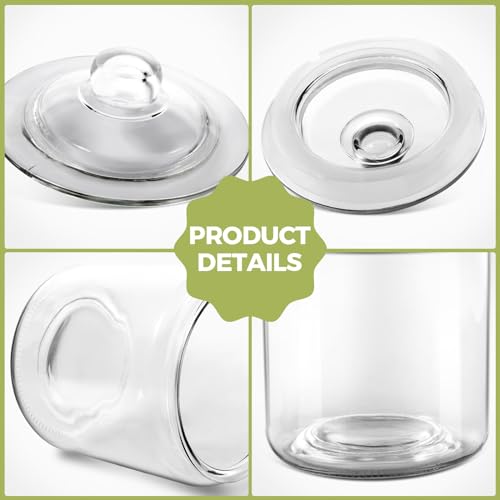 Masthome 1 Gallon Glass Jar with Lid,Large Glass Cookie Jar,Wide Mouth,Dishwasher Safe,Large Clear Jar,Storage Containers with Lids For Flour,Nuts,Cookies,Snacks-Send 15pcs Food Storage Bags - Image 3