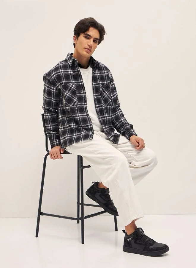 The Bear House  Shacket for Men | Long Sleeve, Casual Button-Down | Soft, Breathable Fabric for Work, Everyday, & All-Season Wear in Stylish Design for Men | Best Price UAE