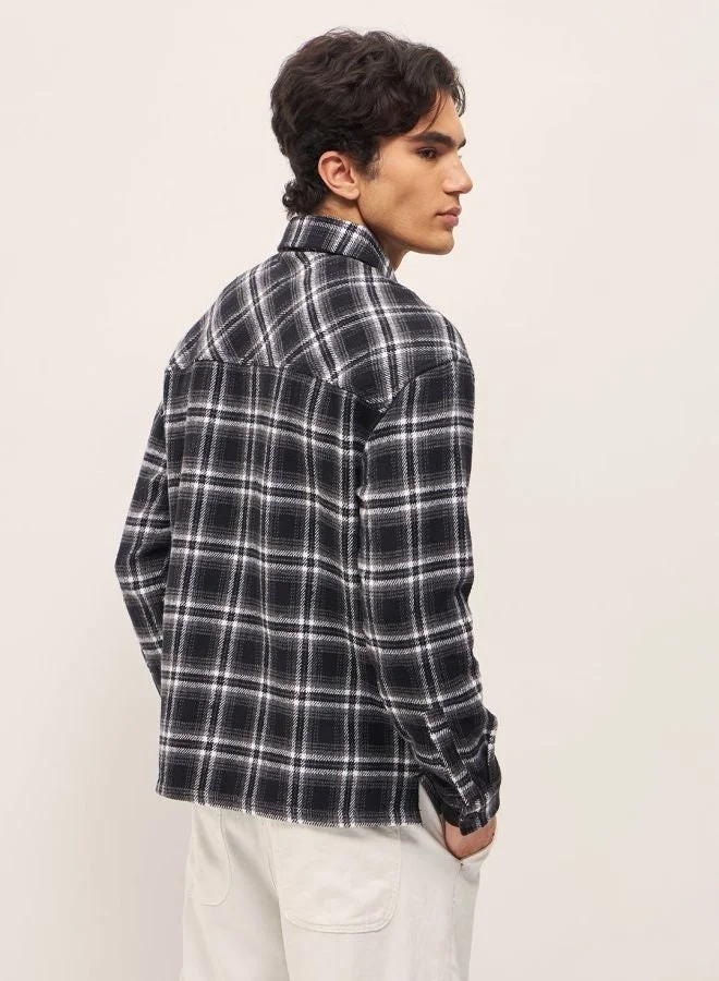 The Bear House  Shacket for Men | Long Sleeve, Casual Button-Down | Soft, Breathable Fabric for Work, Everyday, & All-Season Wear in Stylish Design for Men | Best Price UAE