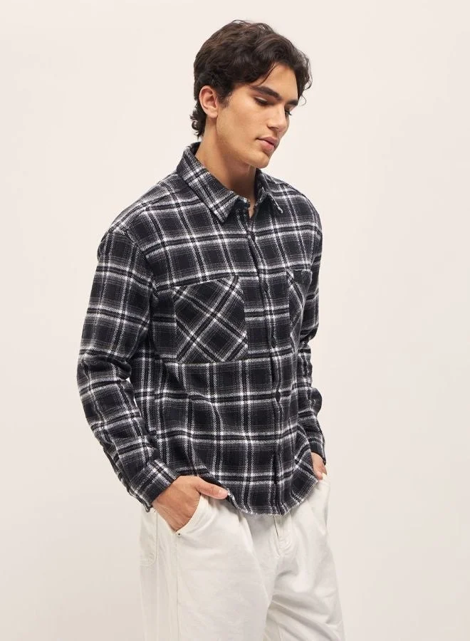 The Bear House  Shacket for Men | Long Sleeve, Casual Button-Down | Soft, Breathable Fabric for Work, Everyday, & All-Season Wear in Stylish Design for Men | Best Price UAE