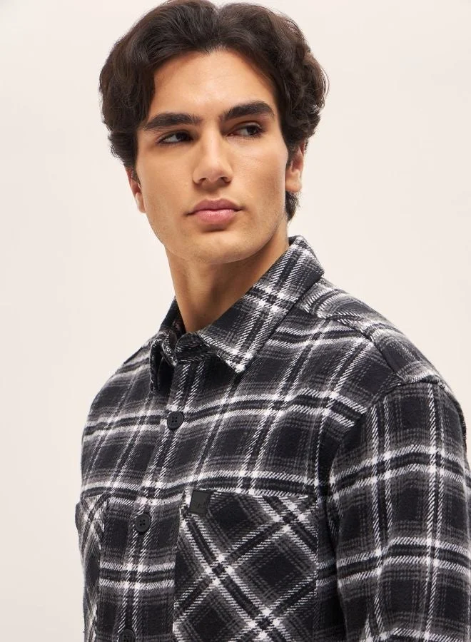 The Bear House  Shacket for Men | Long Sleeve, Casual Button-Down | Soft, Breathable Fabric for Work, Everyday, & All-Season Wear in Stylish Design for Men | Best Price UAE