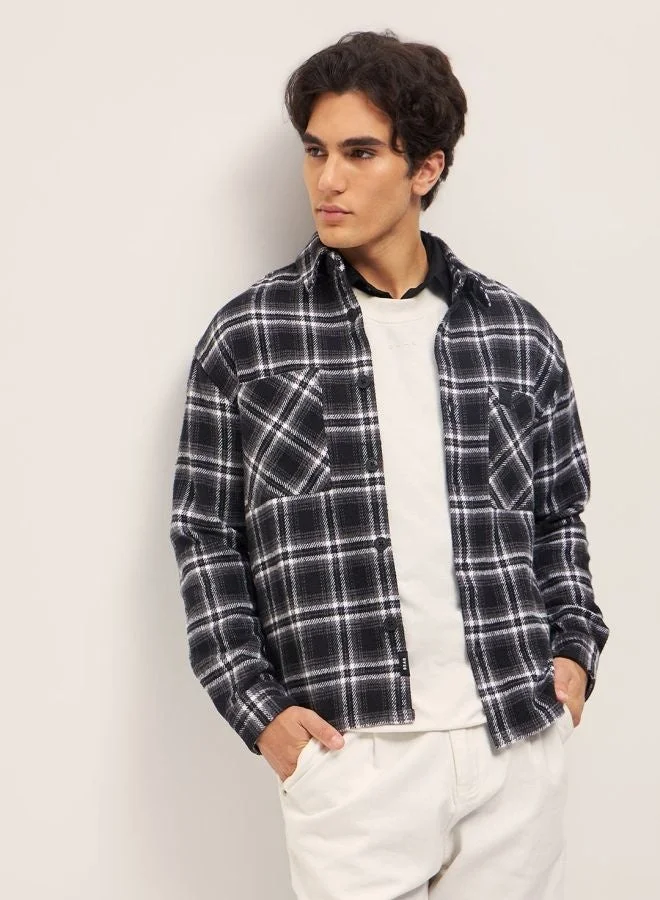 The Bear House  Shacket for Men | Long Sleeve, Casual Button-Down | Soft, Breathable Fabric for Work, Everyday, & All-Season Wear in Stylish Design for Men | Best Price UAE