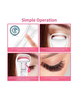 Heated Eyelash Curler, USB Rechargeable Eyelash Curler, 2 Heating Modes Handheld Heated Lash Curler, Get Naturally Curled Lashes in Seconds, No Harm to Eyelashes, 1 Pcs, White - pzsku/ZDE618344DA8EDC9EE82AZ/45/_/1721131903/19801c9e-8770-4476-b7b9-4ecf88c32689