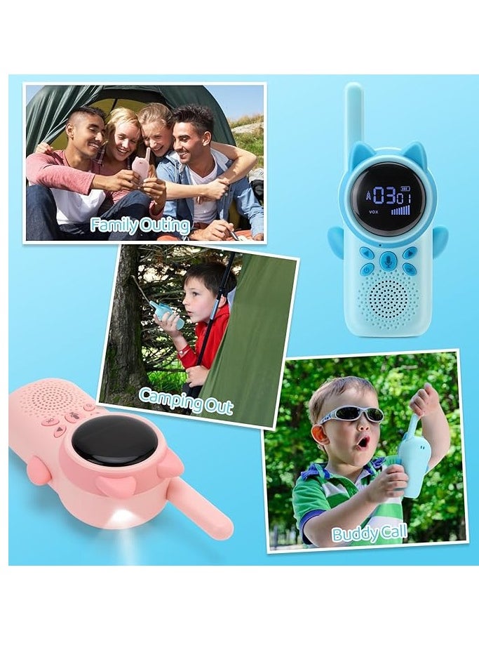 MOCOM Kids Toy Adventure Walkie Talkies - Pretend Play Two-Way Radios for Imaginative Games, Built-in Flashlight & Rechargeable Battery, Perfect for Boys & Girls 3-12 Years Old  - Image 3