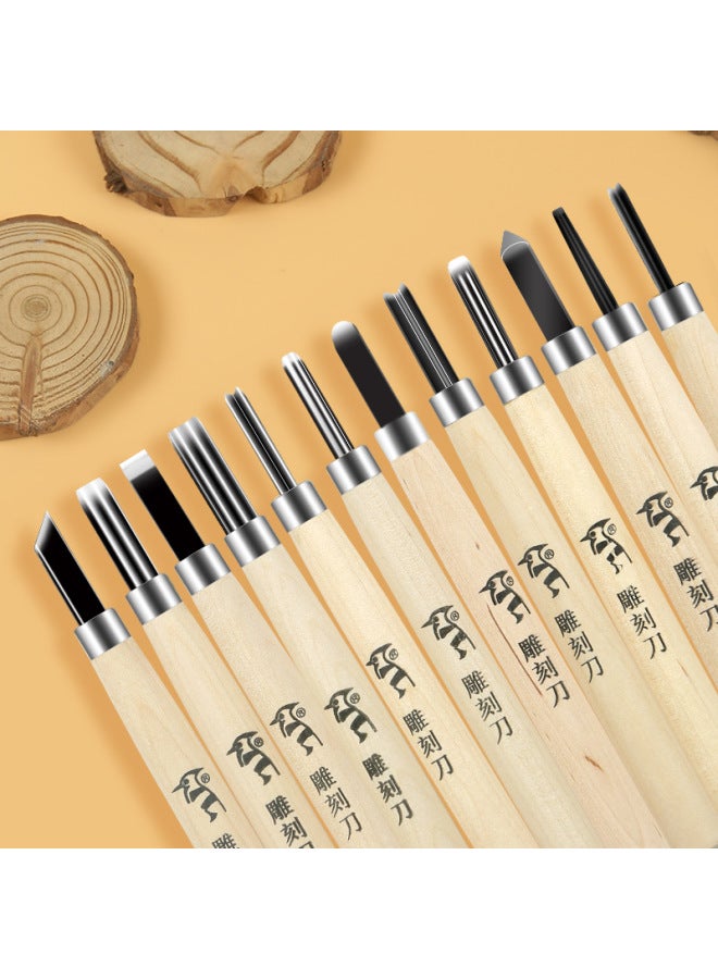 WOODPECKER Carving Knife Stone Wood Carving Knife 123/4/5/6 Series Set Seal Cutting Seal Study Four Treasures - Image 2