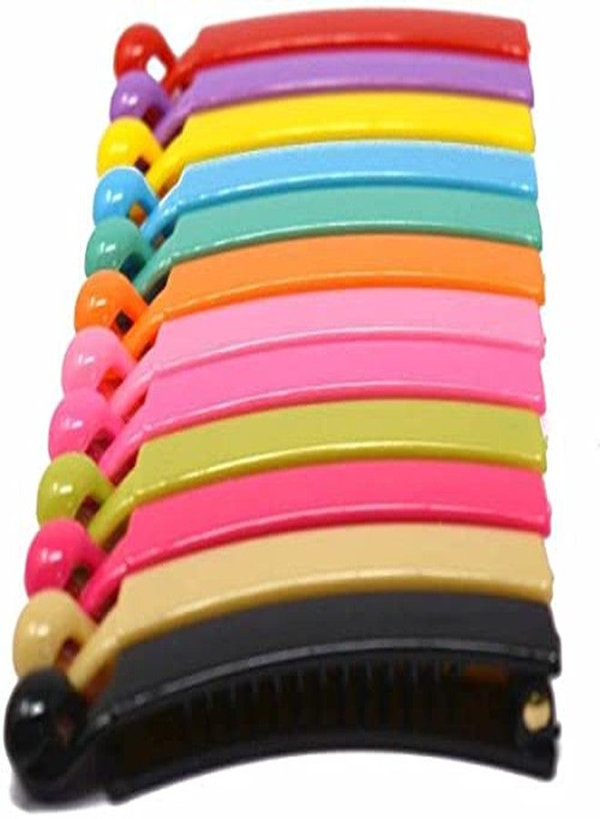 imioxo Daily use Stylish Banana Hair Clutch/Claws/Clips for Girls and Women Combo of 12 Pieces(IMI_BN9) - Image 2