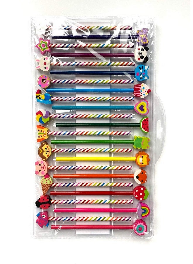 Creatology 48 Piece Pencil Party Pack! Includes 12 Colored Pencils, 12 No 2 Pencils, And 24 Fun Shaped Erasers! Perfect Back To School Item! Makes A Great Gift For An Artist! - Image 2