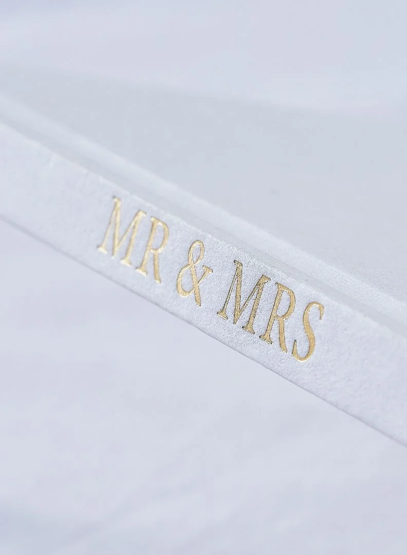 Ginger Ray Ginger Ray White Embossed Guestbook - Elegant Keepsake